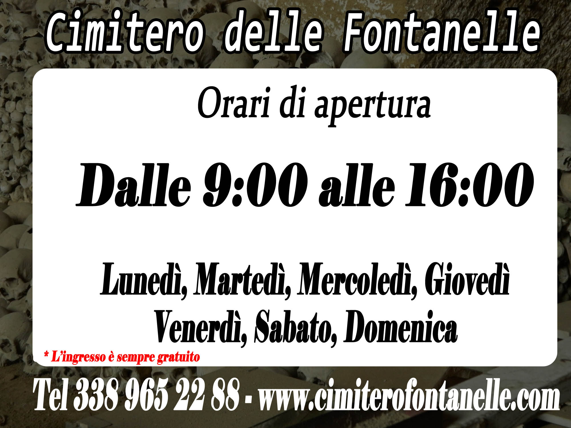 Orari di Apertura Cimitero delle Fontanelle