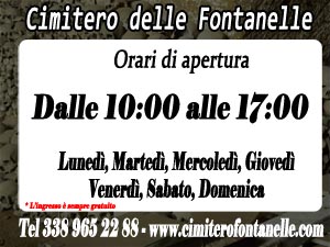 Cimitero delle Fontanelle orari di apertura